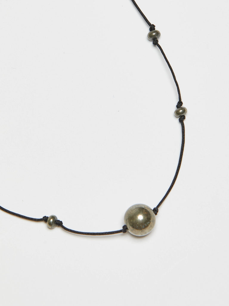 Knotted Pyrite Necklace necklace Bagatiba