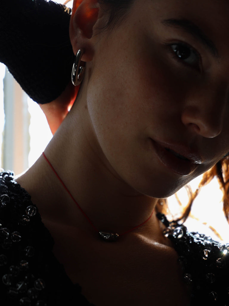 Mini Silver Hollow Hoops Earrings Bagatiba