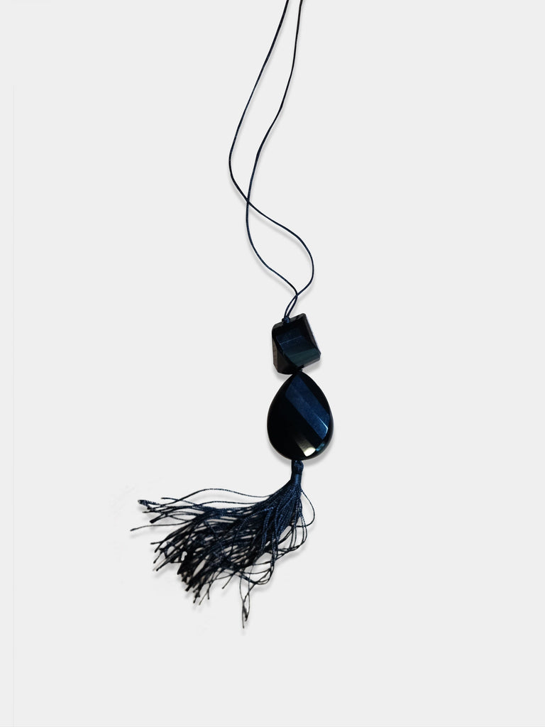 Onyx Tassel Necklace necklace Bagatiba