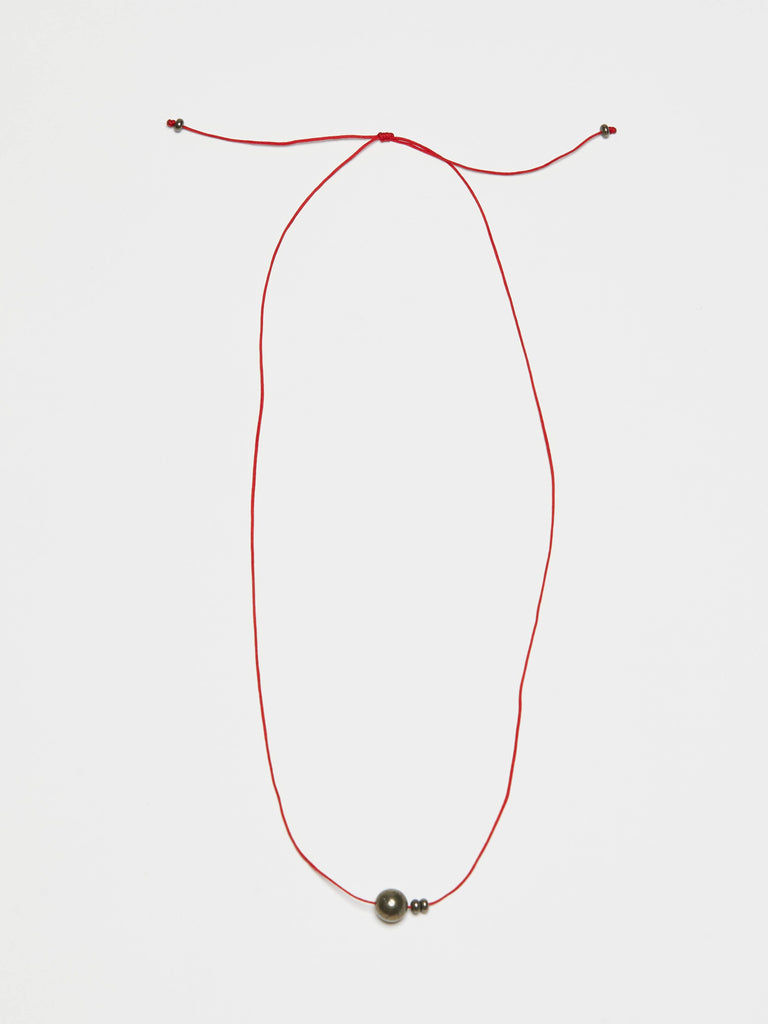 Red Pyrite Ball Necklace necklace Bagatiba
