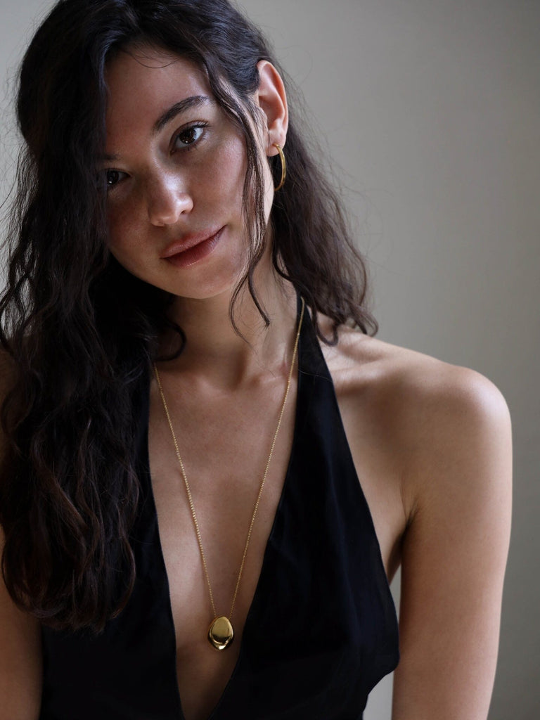 Simple Gold Hoops Earrings Bagatiba