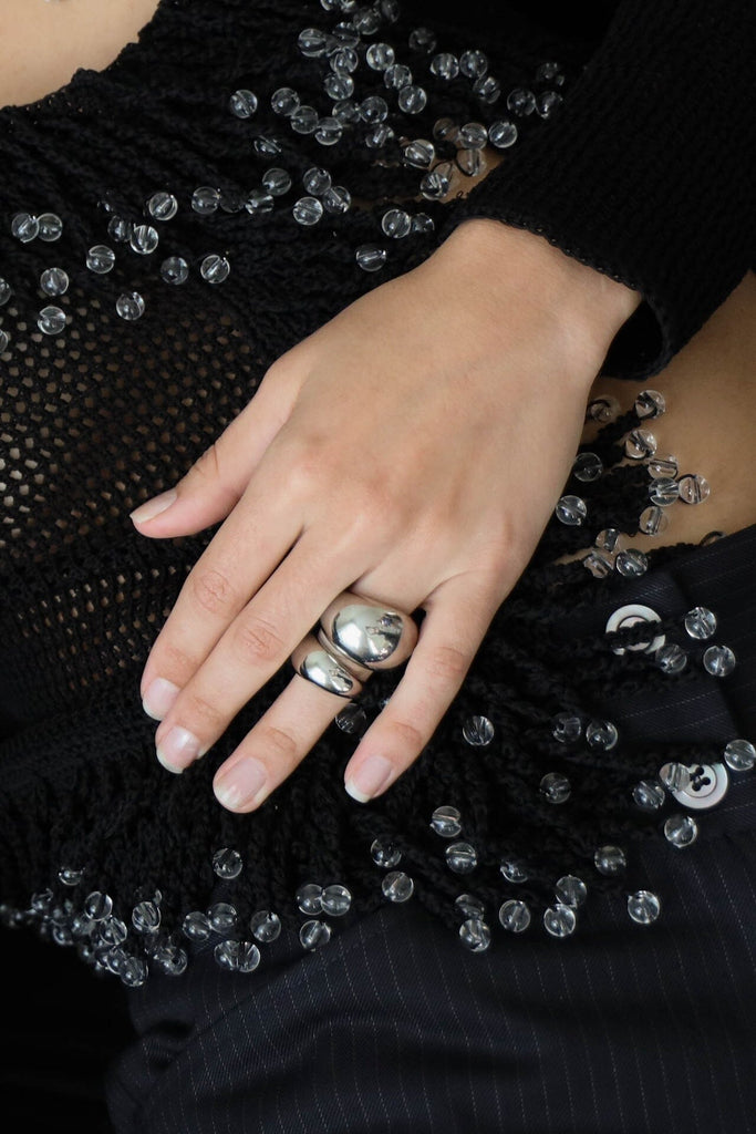 Small Silver Orb Ring Ring bagatiba