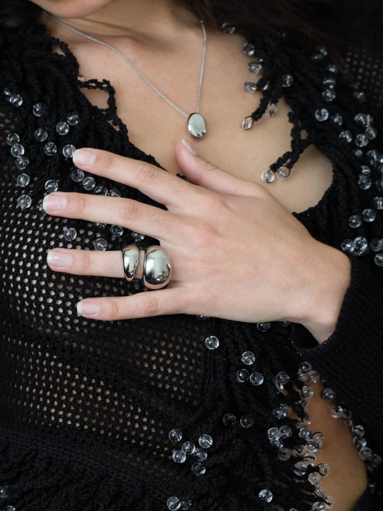 Small Silver Orb Ring Ring bagatiba