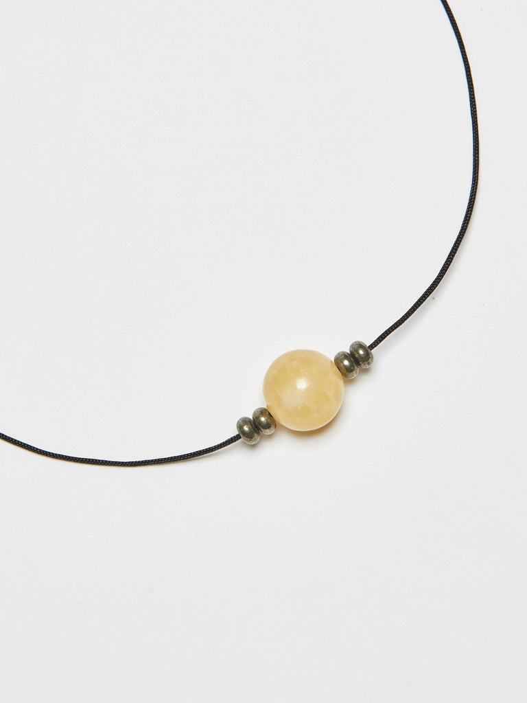 Yellow Jade Beaded Necklace necklace Bagatiba