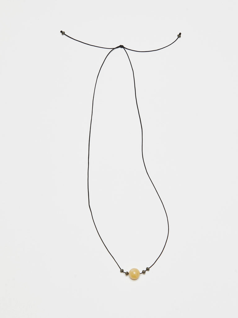 Yellow Jade Beaded Necklace necklace Bagatiba