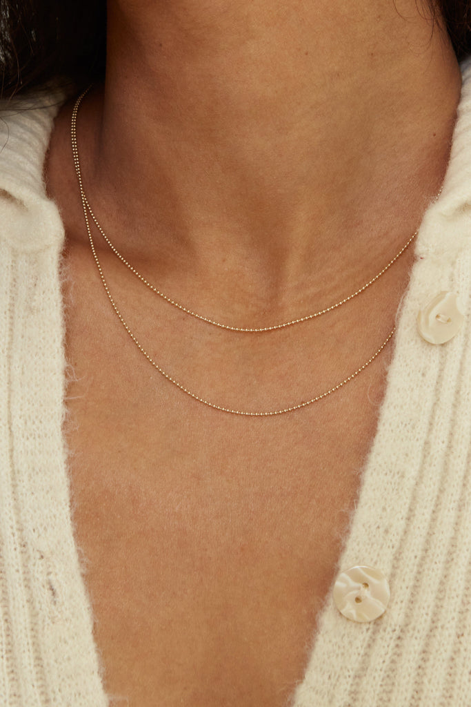 14K 18" Ball Necklace Necklace bagatiba