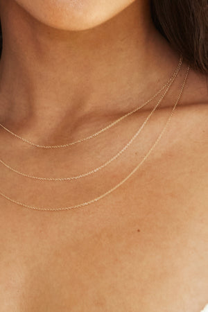 14K 18" Simple Necklace - rollover