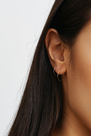 14K 301 Mini Hoops - rollover