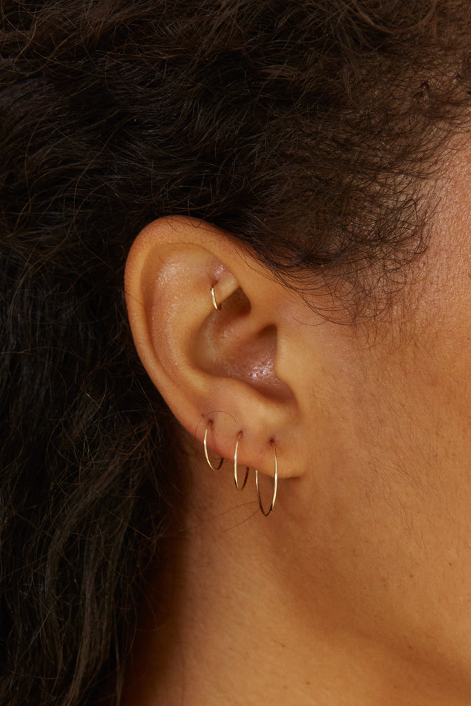 14K 301 Mini Hoops Earrings Bagatiba