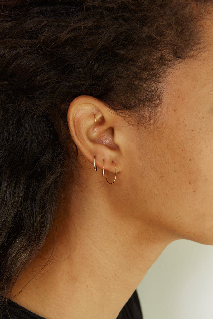 14K 301 Mini Hoops Earrings Bagatiba