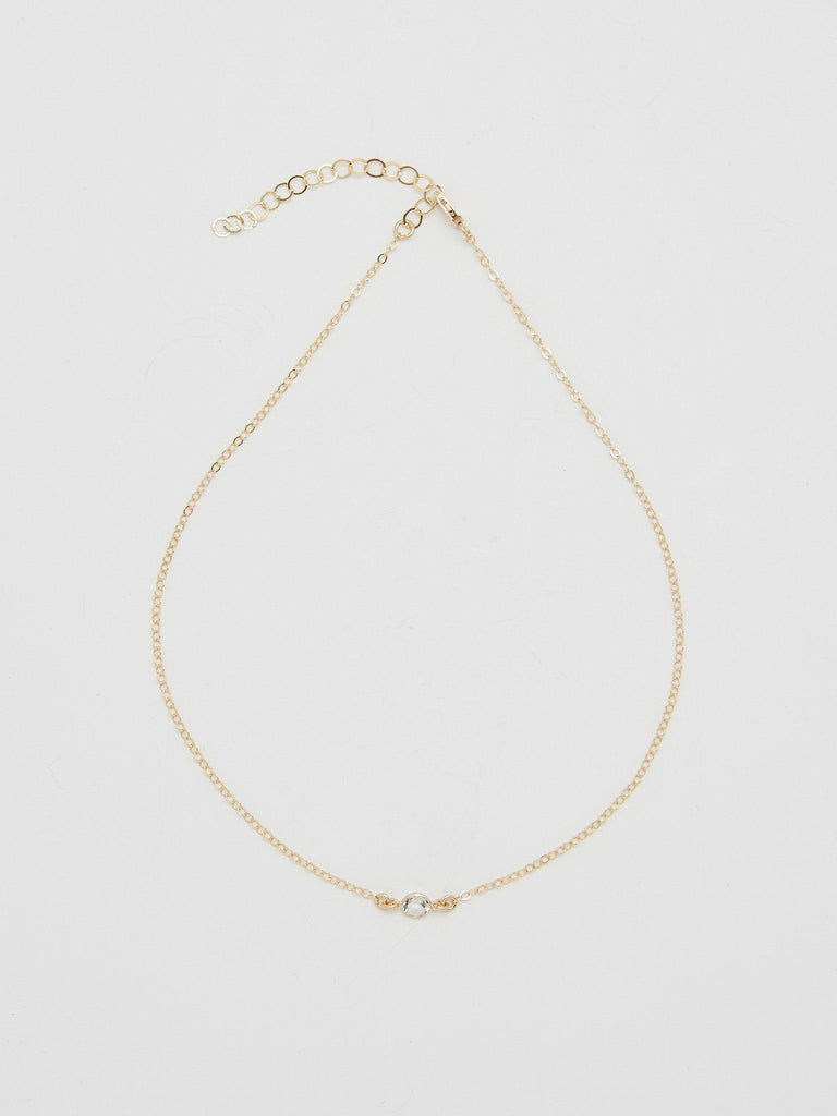 Full view flat lay of 14K Emma Choker Choker Bagatiba
