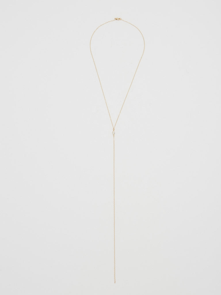 Full view flat lay of 14K Emma Drop Necklace Necklace Bagatiba