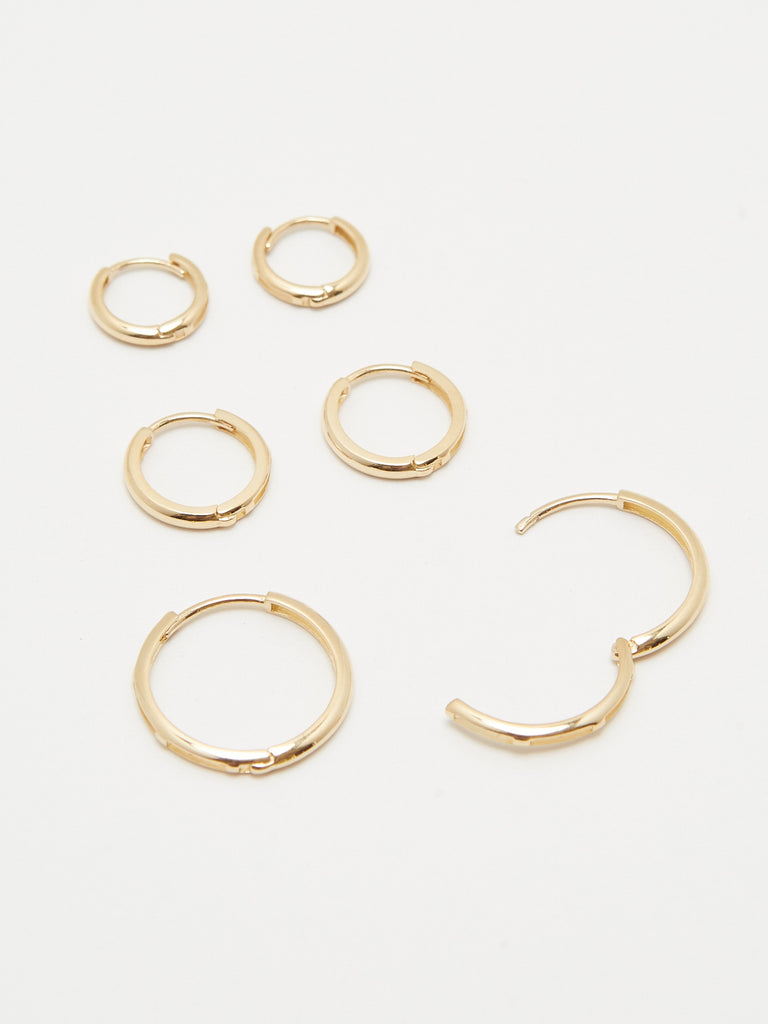 14K Large Huggie Hoops Earrings Bagatiba