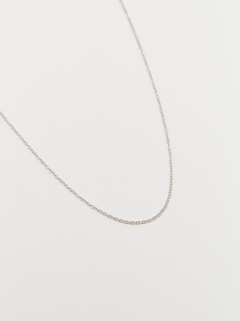 14K White Gold 18" Simple Necklace Necklace bagatiba