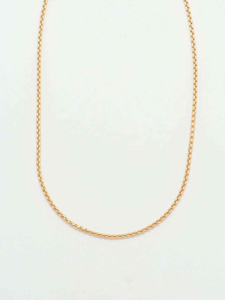 Cropped flat lay view of 16" Snake Chain Necklace bagatiba