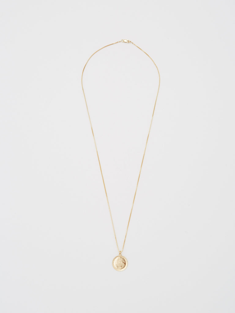 Full view flat lay of 22" Pray For Mary Square Necklace Necklace bagatiba