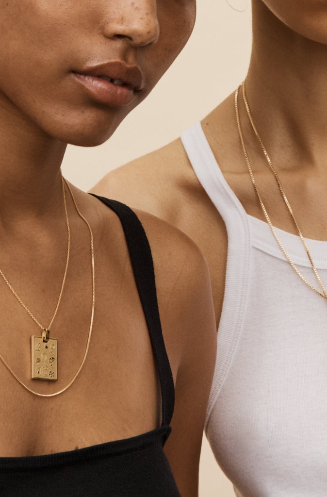 22" Thick Vintage Square Chain Necklace bagatiba