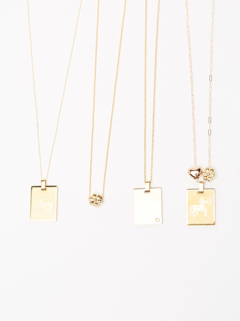 Cropped flat lay of 26" Link Chain Necklace compared to other Necklaces bagatiba