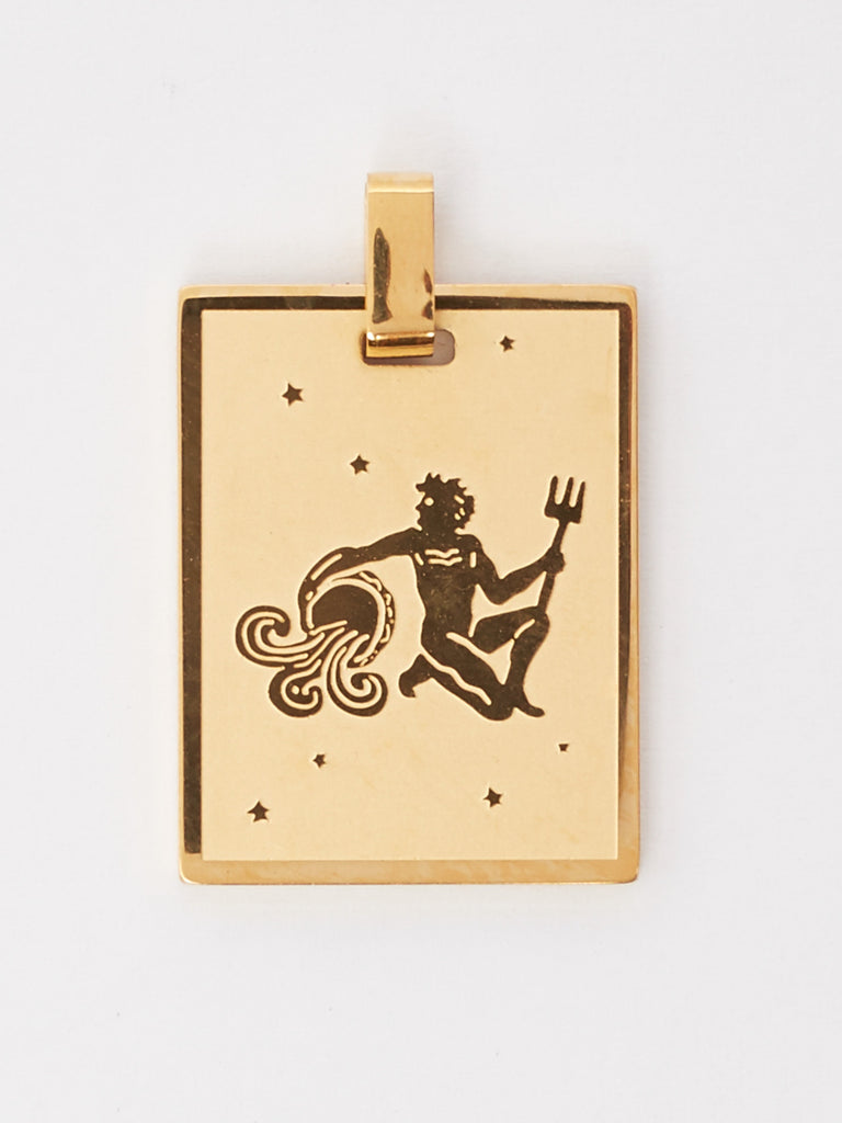 Close view flat lay of Aquarius Charm charm Bagatiba