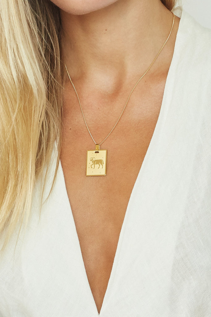 Cropped view on model of Aries Charm charm Bagatiba