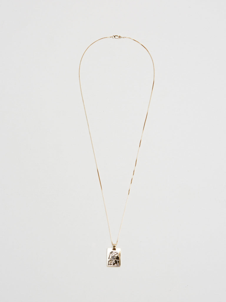 Full view flat lay of front side Bagatiba Long Cage Necklace Necklace Bagatiba