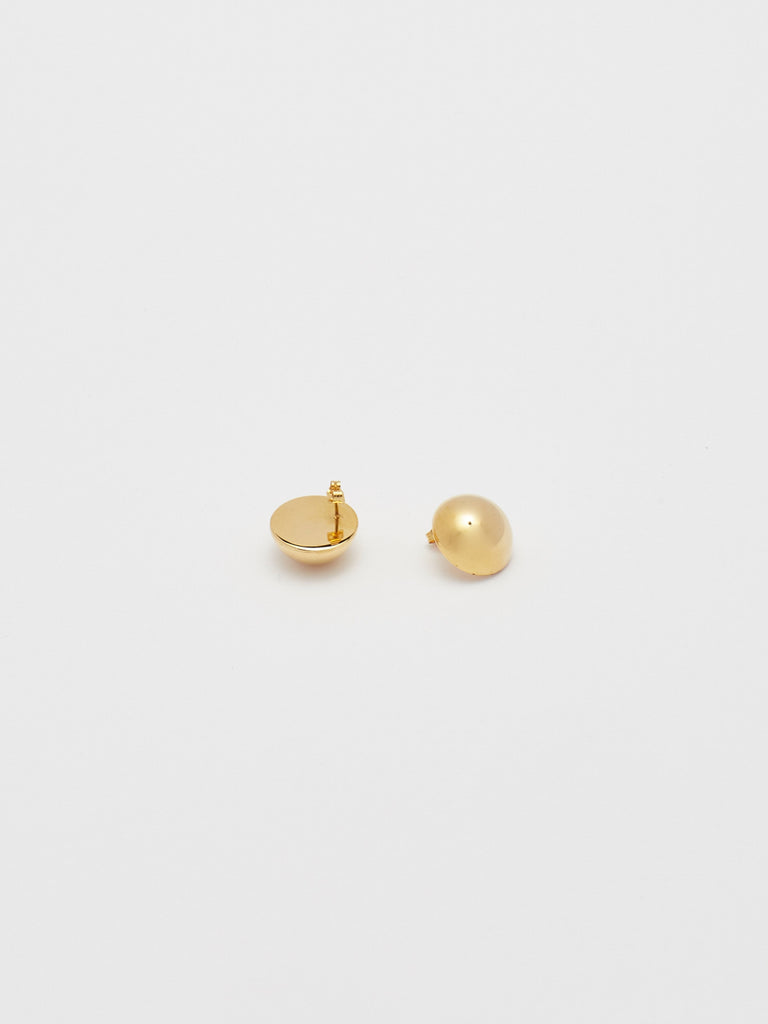 Flat lay view reverse side of Button Studs Earrings Bagatiba
