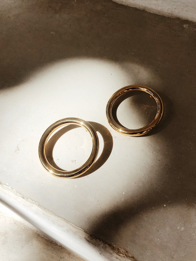 Circle Hollow Hoops in natural light