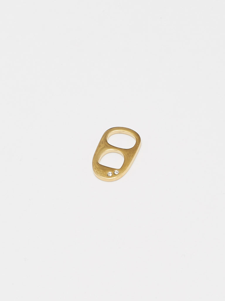 Close view flat lay of Diamond Soda Tab Charm Bagatiba
