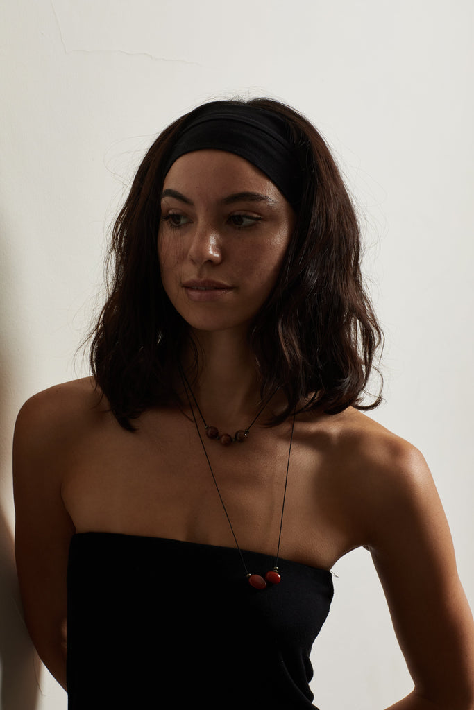 Double Red Agate Necklace necklace Bagatiba