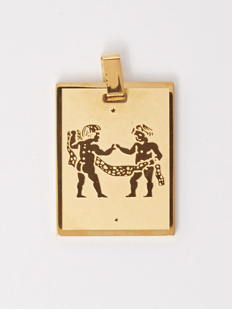 Zoomed view flat lay of Gemini Charm charm Bagatiba