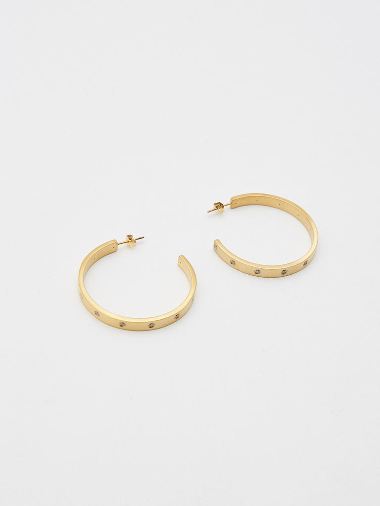 Gemma Diamond Hoops Earrings bagatiba
