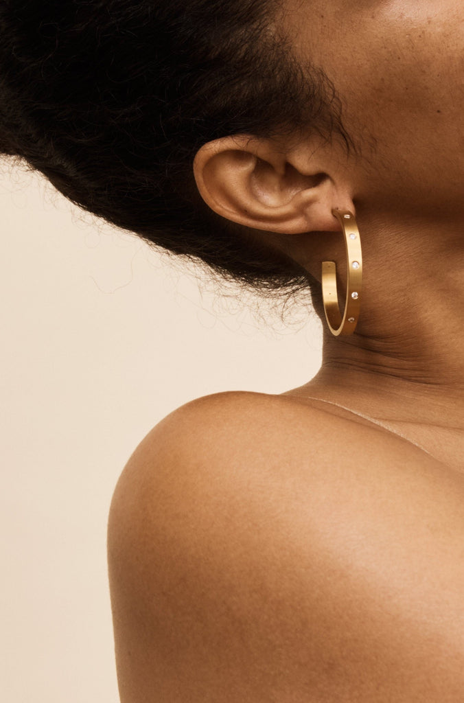 Gemma Diamond Hoops Earrings bagatiba