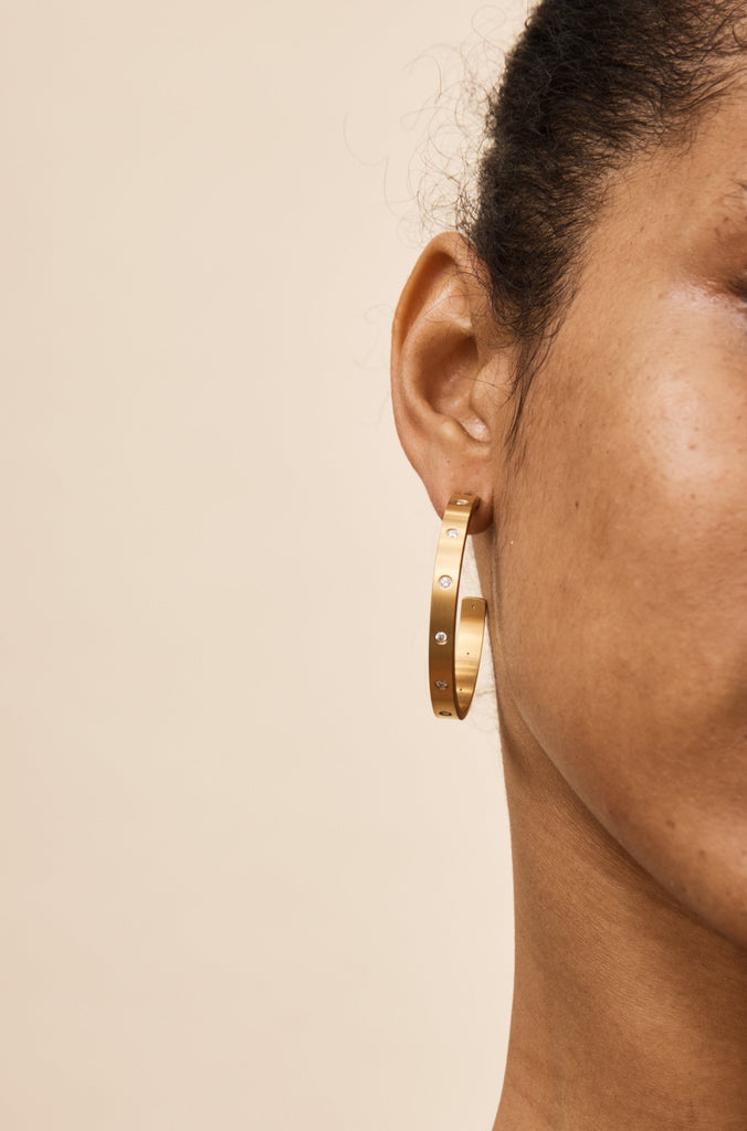 Gemma Diamond Hoops Earrings bagatiba