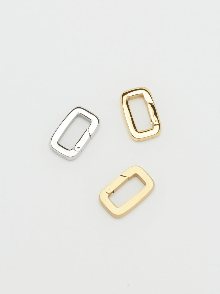 Full view flat lay of Gold, Brushed Gold & Silver  Cara Clip Bagatiba