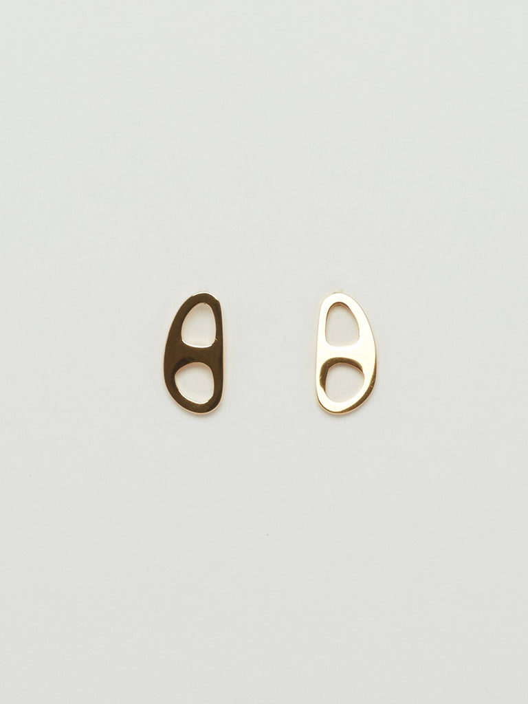 Gold Tab Studs Earrings bagatiba