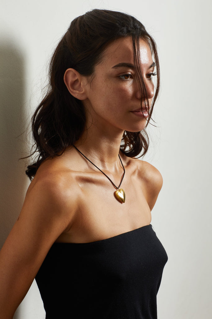 Heart Locket Necklace necklace Bagatiba on model