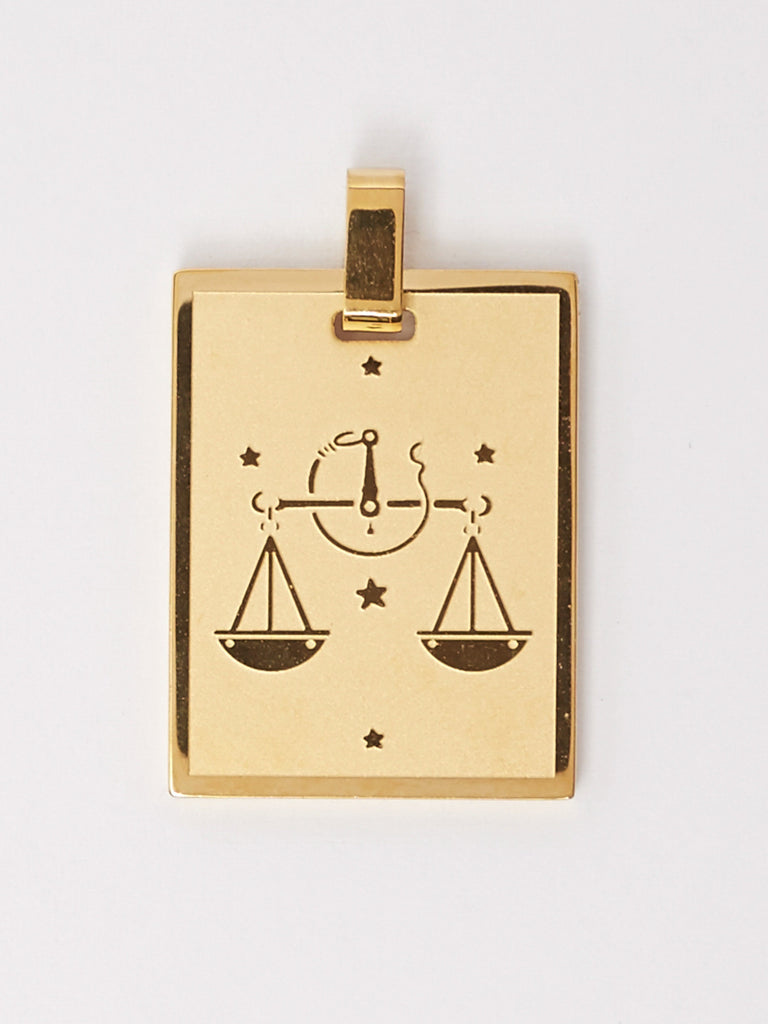 Zoomed flat lay of Libra Charm charm Bagatiba