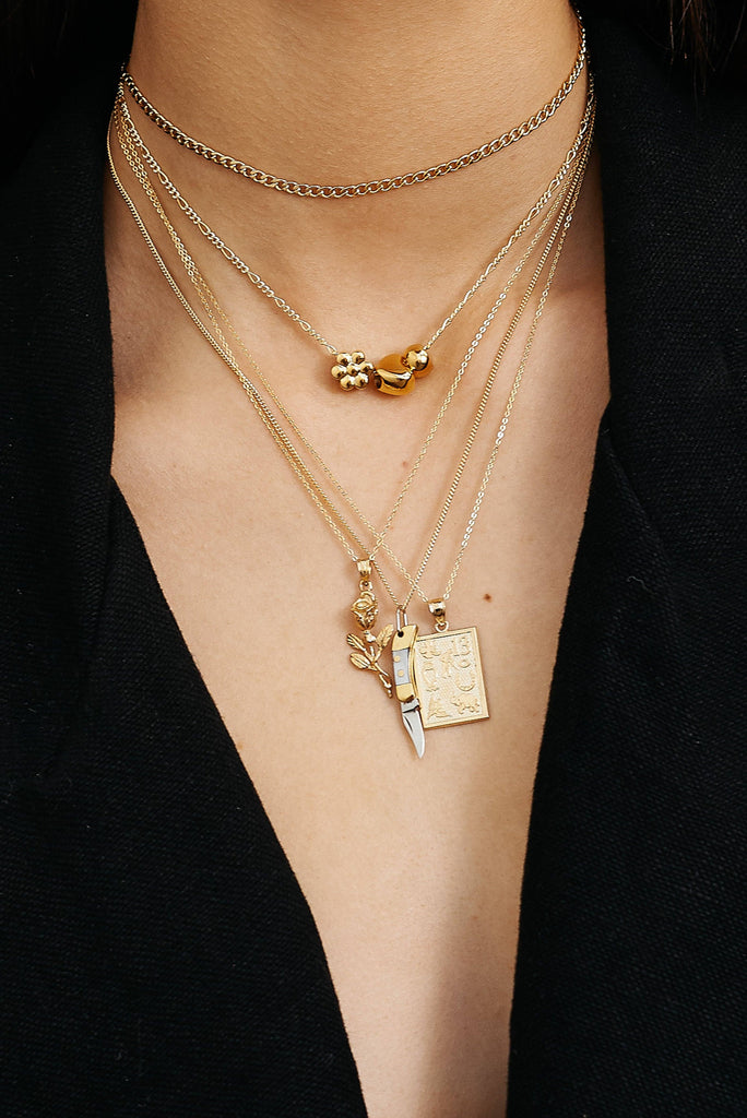 Crop detail view on model of Opal PK Necklace Necklace Bagatiba