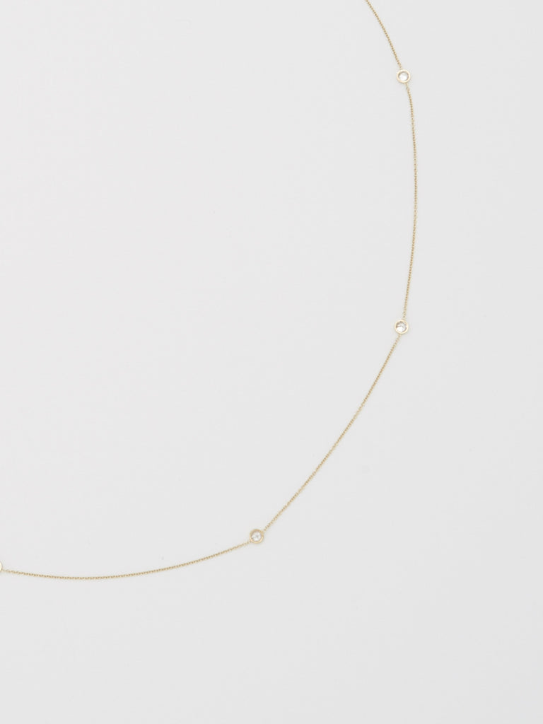 Cropped detail flat lay view of Princess Belly Chain Necklace Bagatiba