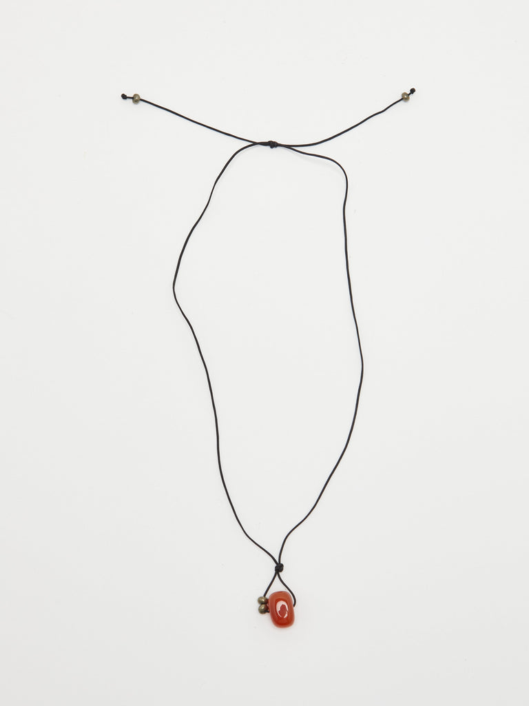 Red Agate Drop Necklace necklace Bagatiba flat lay