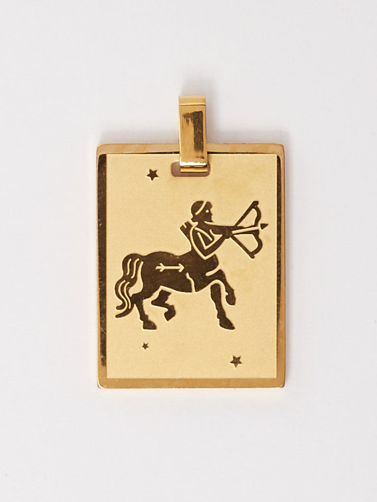 Detail view flat lay of Sagittarius Charm by Bagatiba