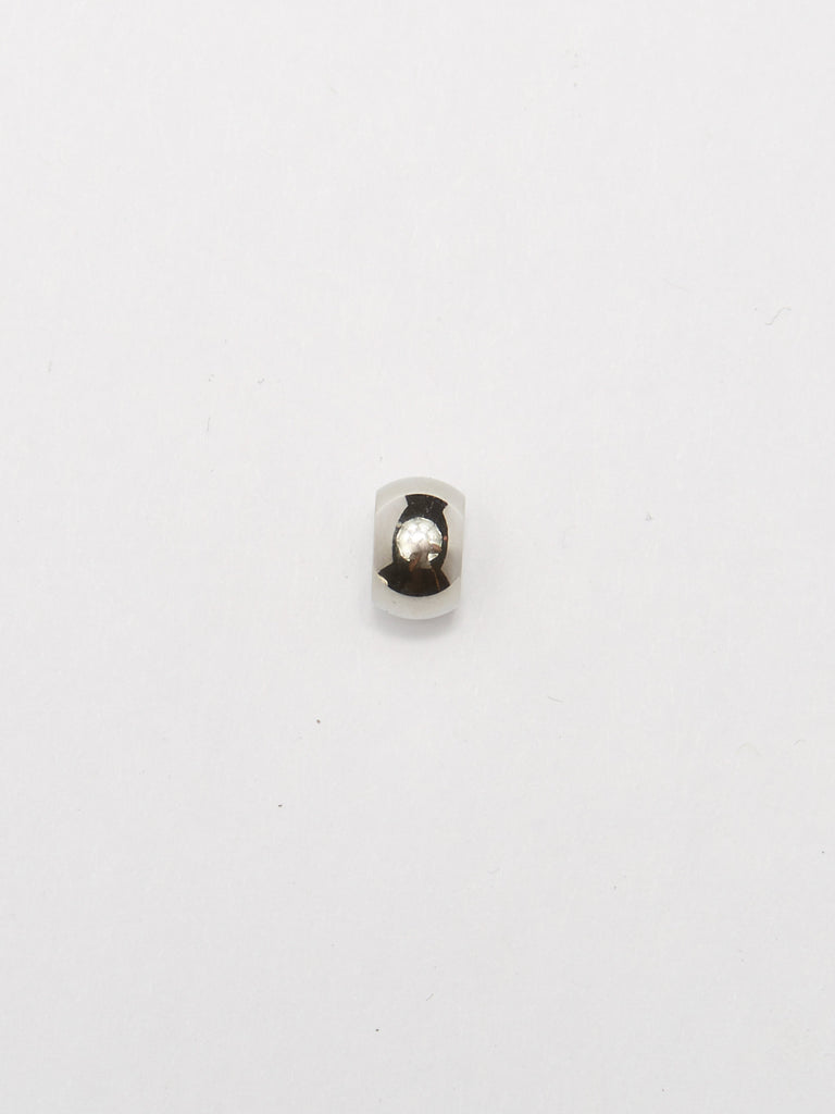 Detail view of bead from the Silver Bead Set Bagatiba