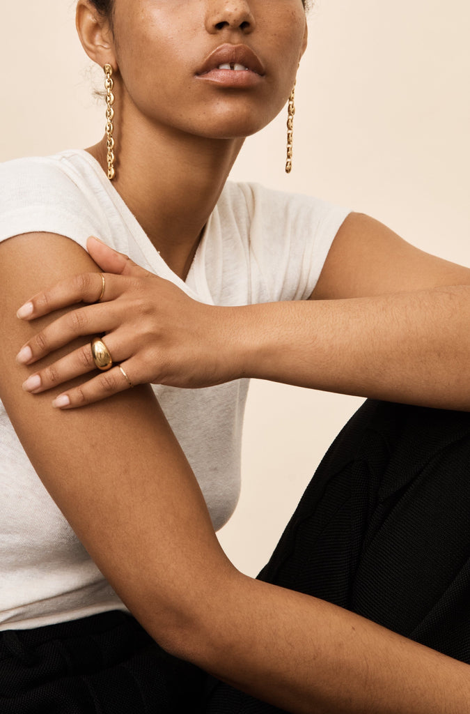 Small Gold Orb Ring Ring bagatiba