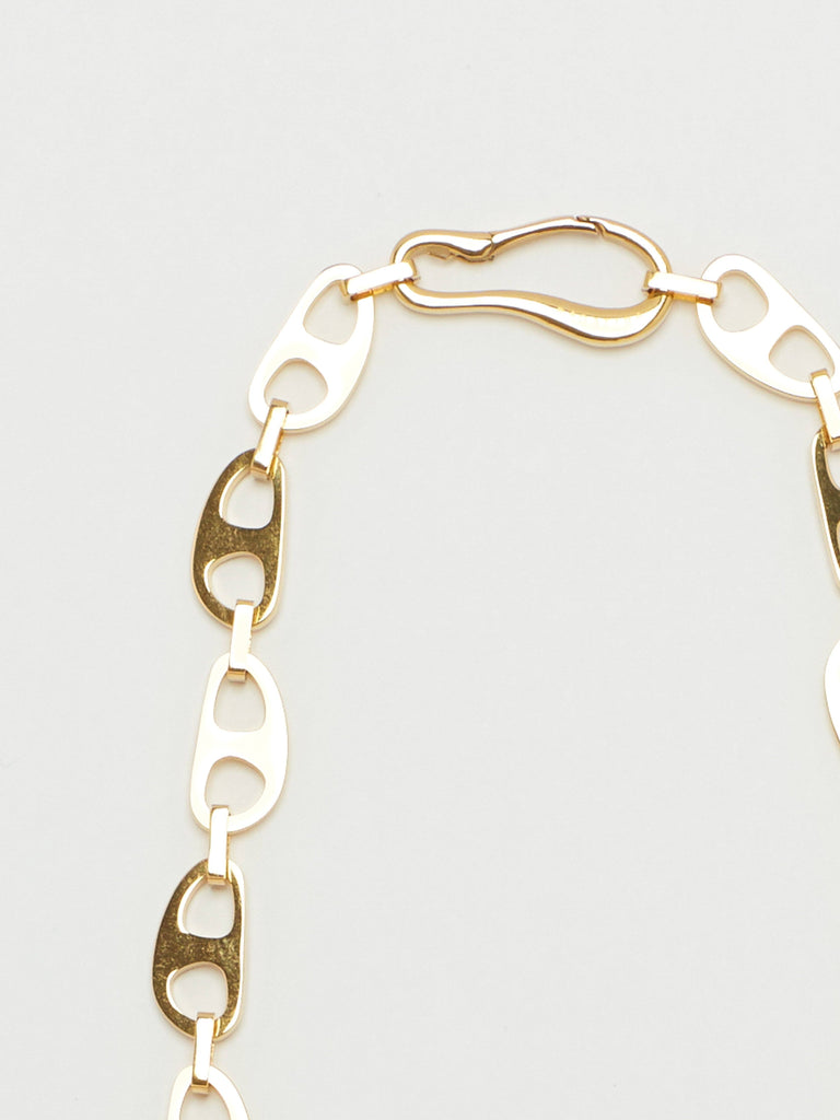 Cropped detail flat lay of Small Gold Tab Necklace Necklace bagatiba