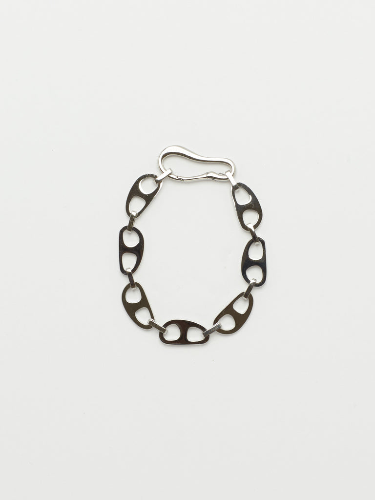 Small Silver Tab Bracelet Necklace bagatiba