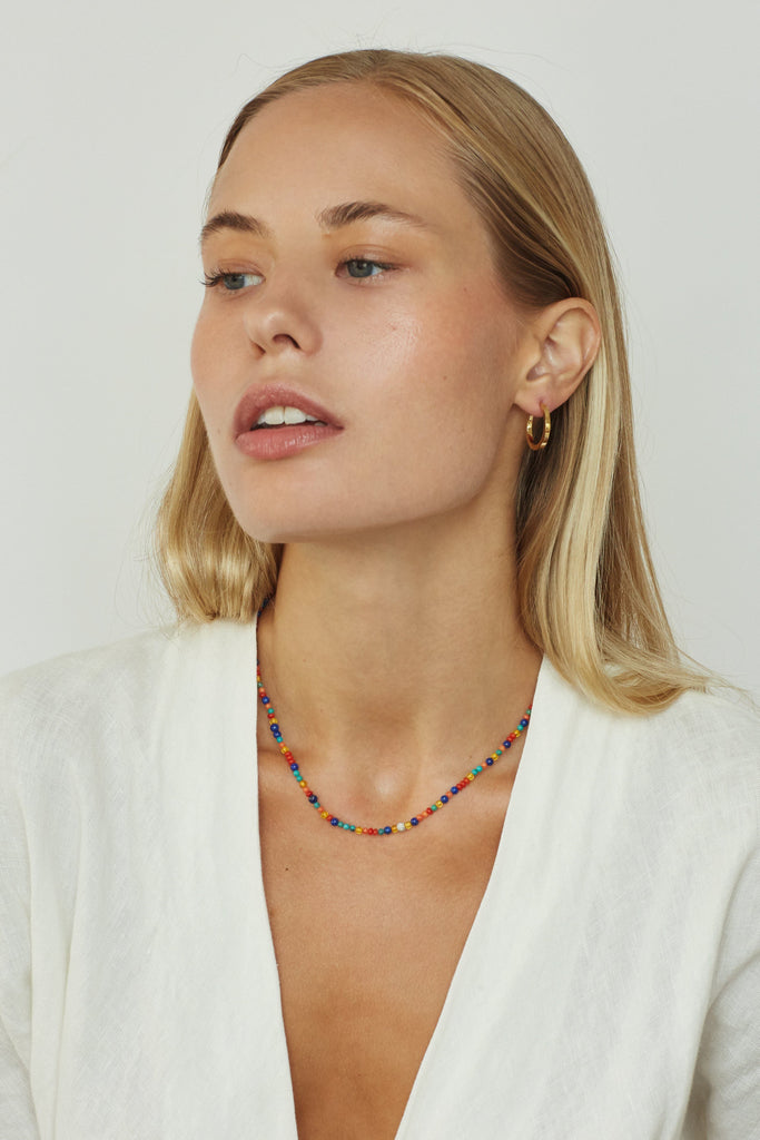 Small Simple Gold Hoops Earrings Bagatiba