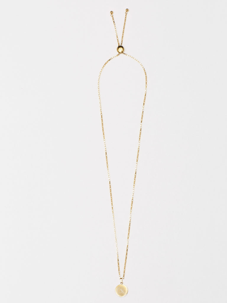 Full view flat lay of the Tiger Charm Necklace by Bagatiba