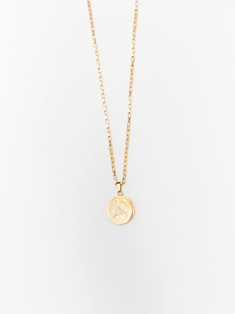 Detailed flat lay view of the Tiger Charm Necklace Necklace Bagatiba