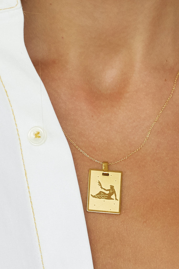 Cropped view on model of the Virgo Charm charm Bagatiba