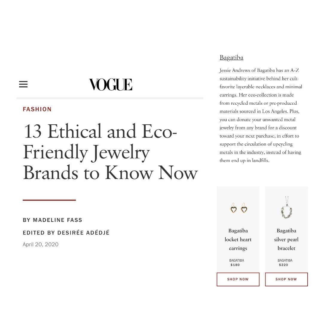 BAGATIBA ON VOGUE